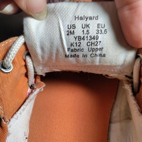 Sperry top sider orange youth size 2 m - Picture 4 of 7